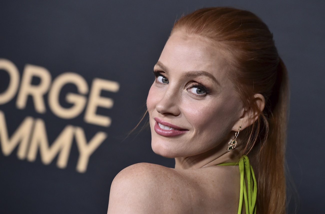 Jessica Chastain at the premiere of ''George and Tammy''. Jessica Chastain at the premiere of ''George and Tammy''.