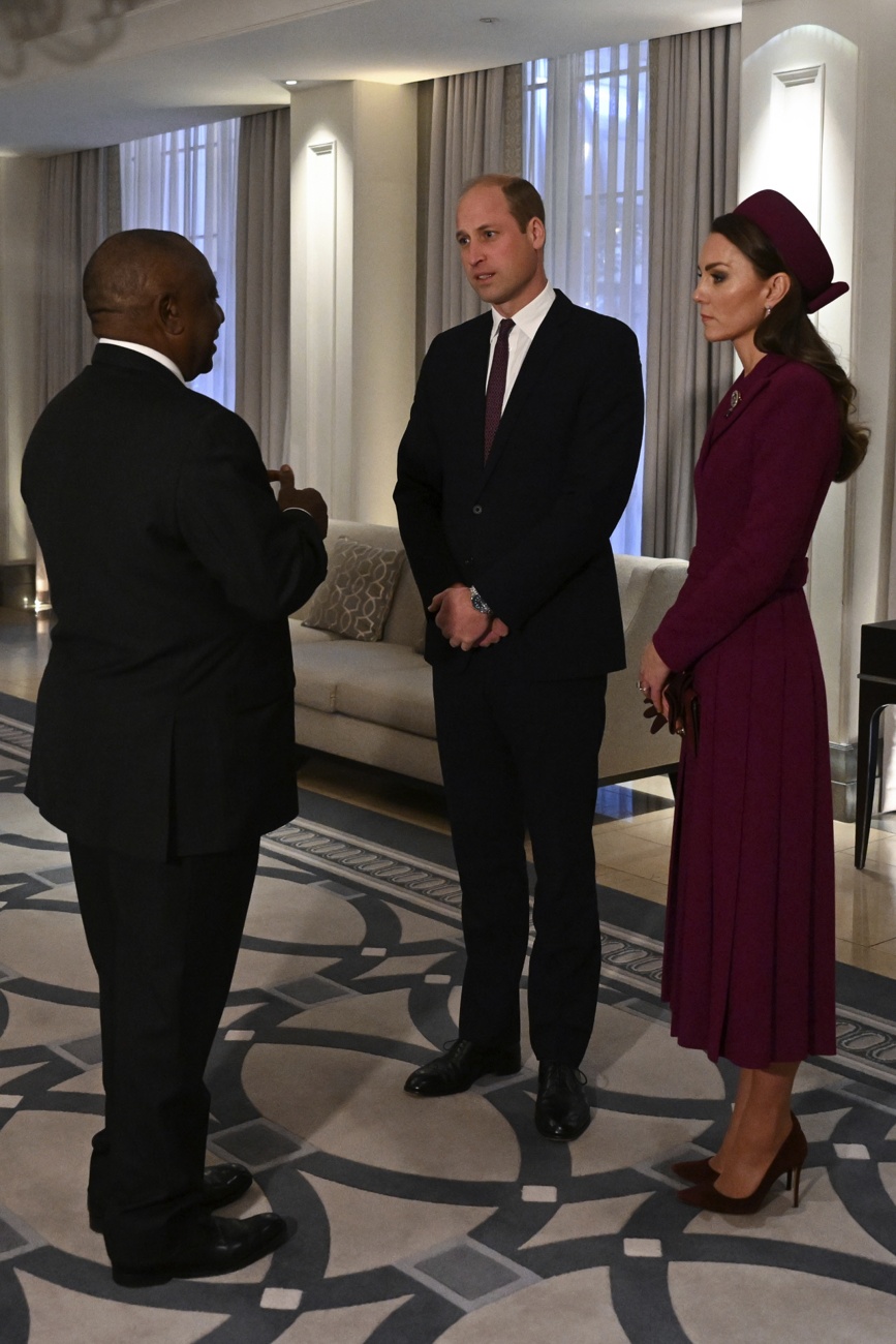 Kate Middleton and Prince William host Cyril Ramaphosa, President of South Africa