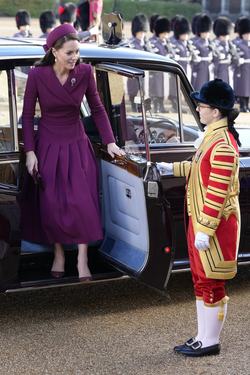 Kate Middleton arriving on arrival at the reception for South African President Cyril Ramaphosa. Kate Middleton arriving on arrival at the reception for South African President Cyril Ramaphosa.