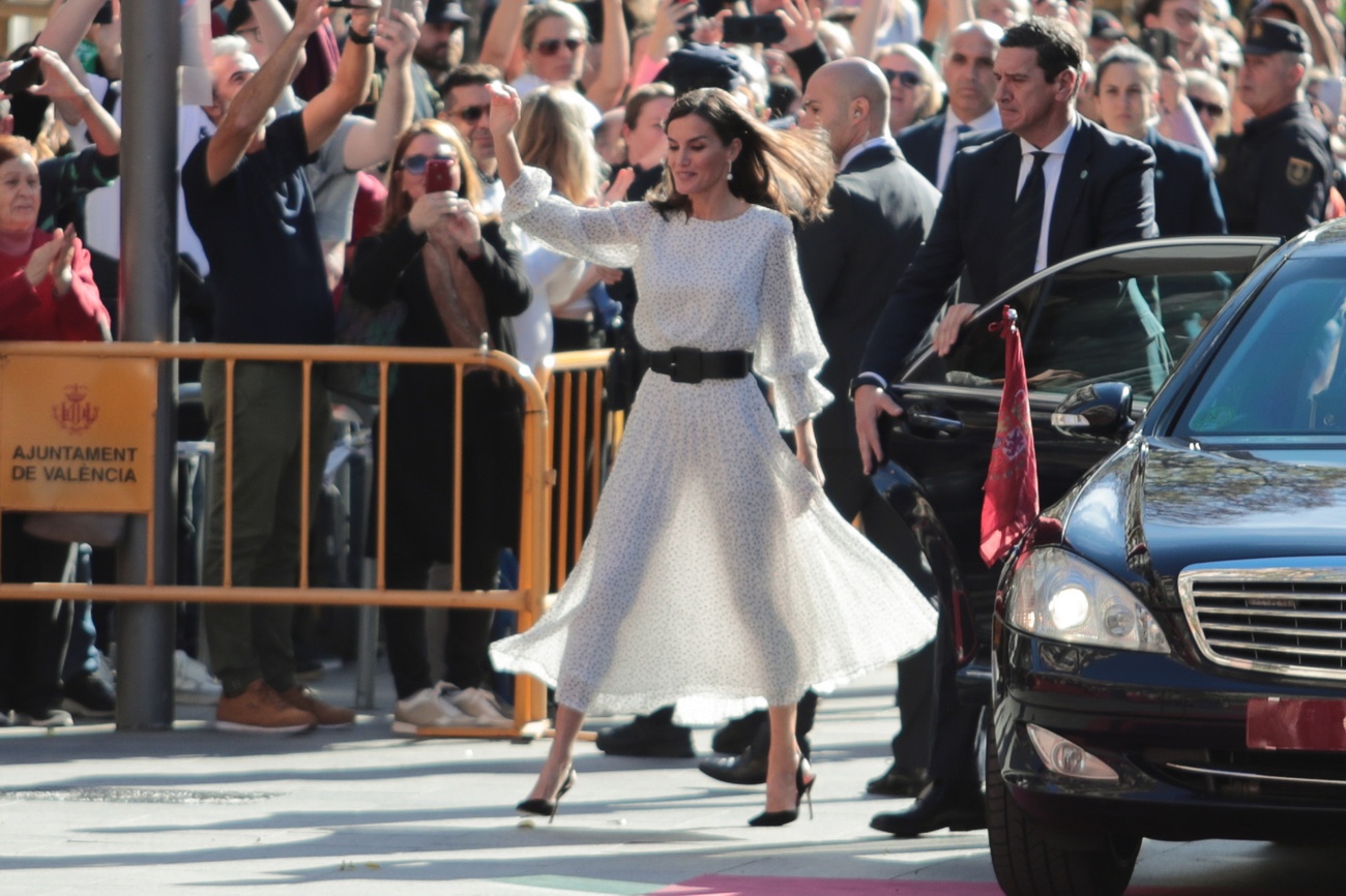 Queen Letizia wears a spectacular Armani gown