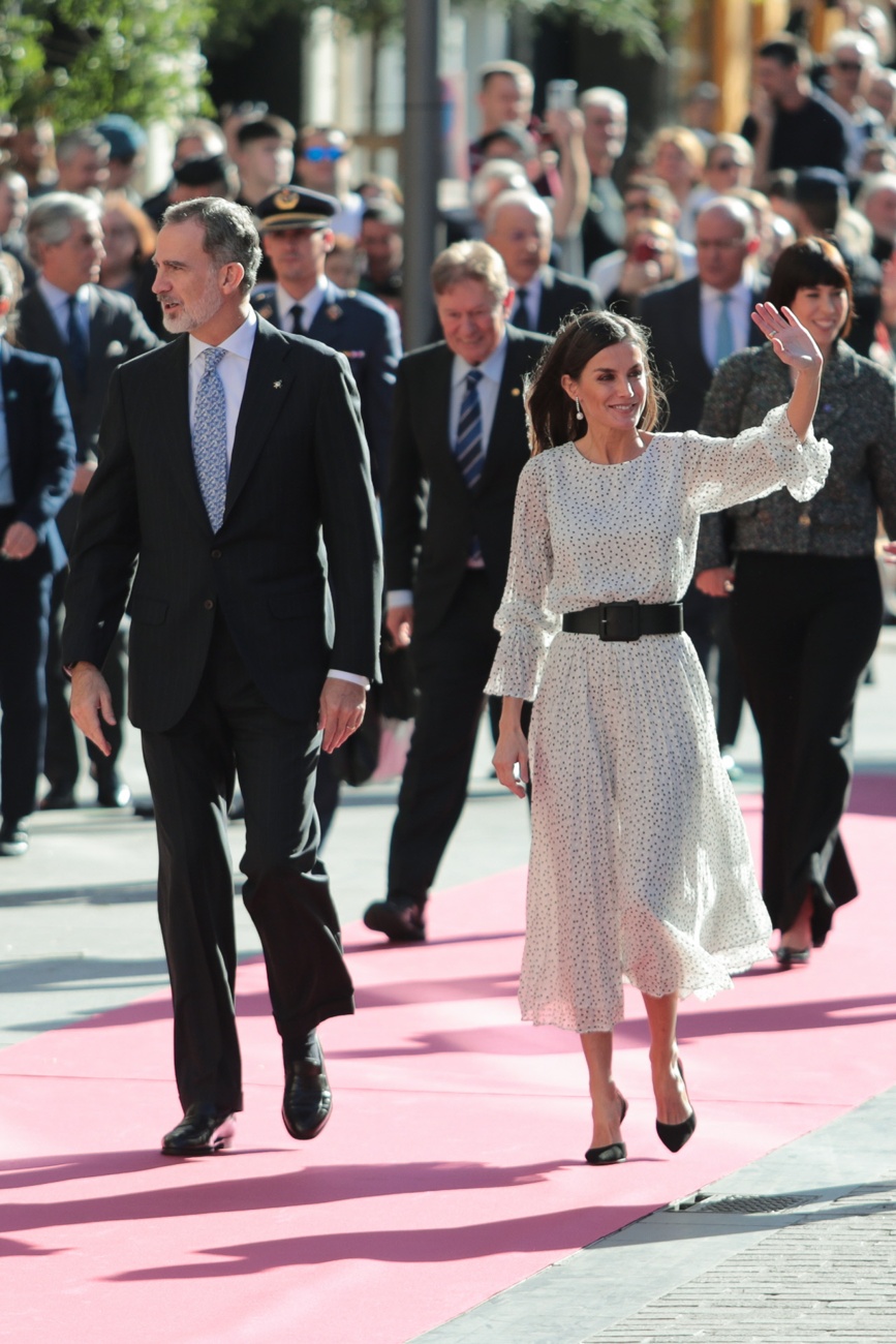 Queen Letizia wears a spectacular Armani gown