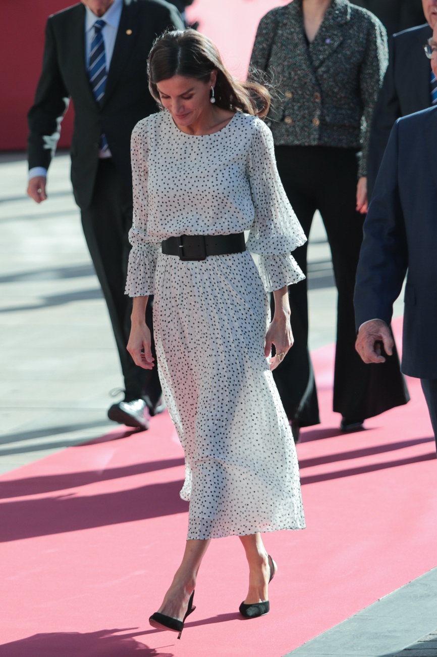 Queen Letizia wears a spectacular Armani gown