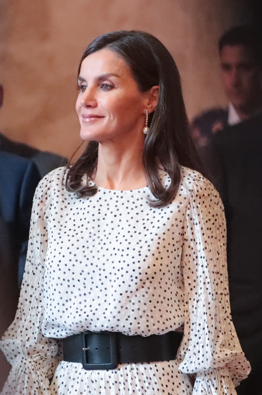 Queen Letizia wears a spectacular Armani gown