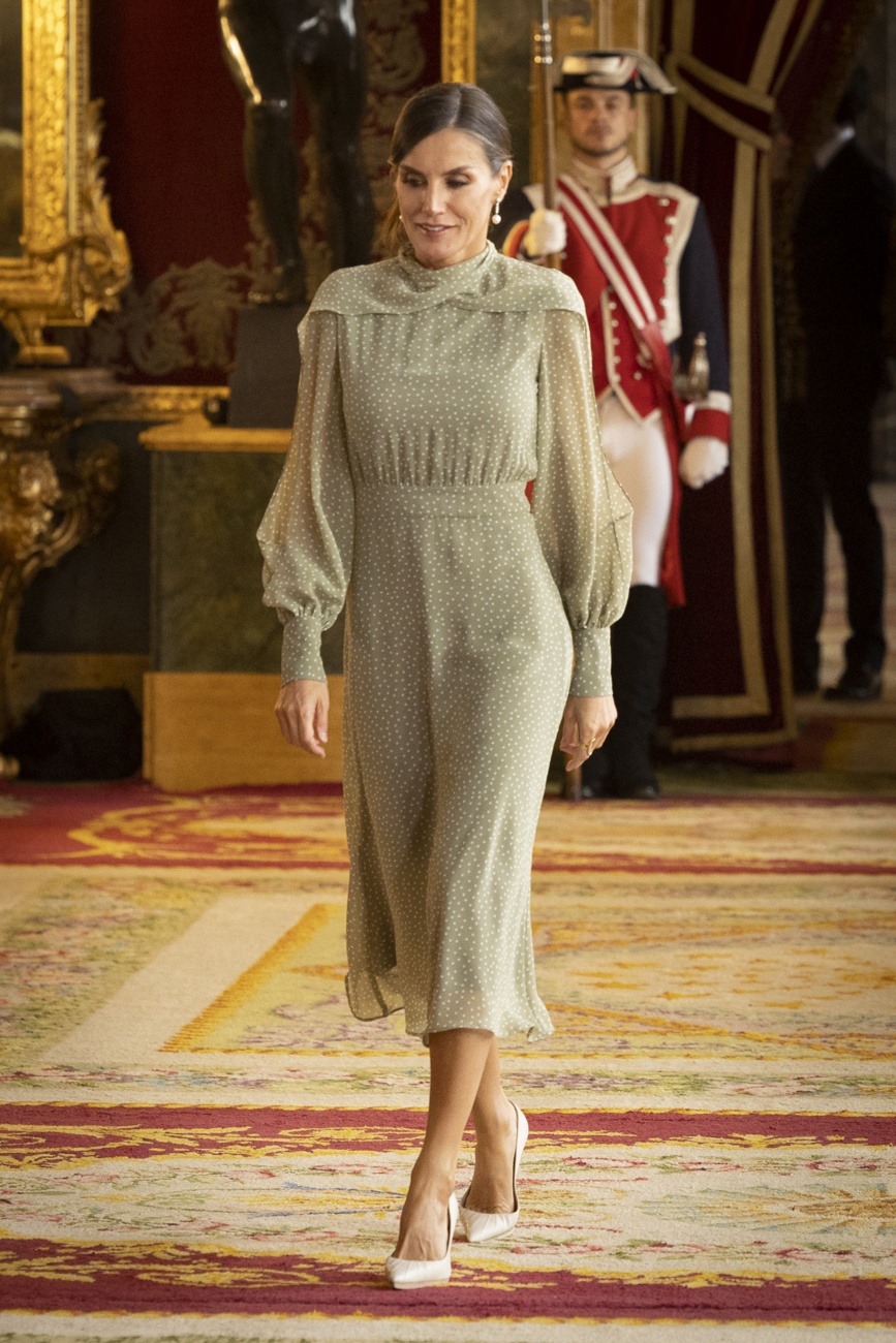 Reception of Their Majesties, King Felipe VI and Queen Letizia at the Royal House on Columbus Day Reception of Their Majesties, King Felipe VI and Queen Letizia at the Royal House on Columbus Day