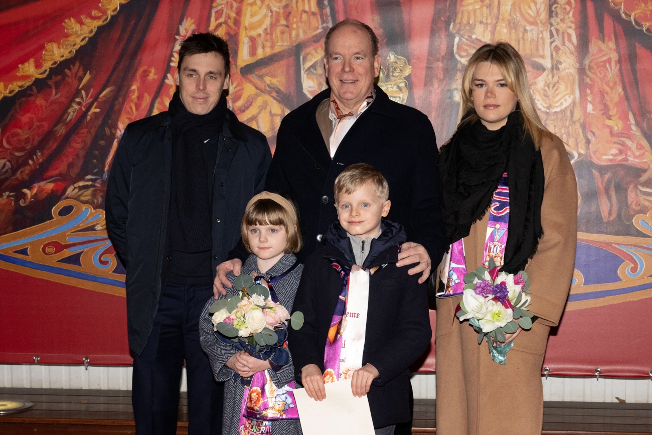 Albert of Monaco and his children, Prince Jacques and Princess Gabriella, attend the 45th Edition of the International Circus of Monte Carlo