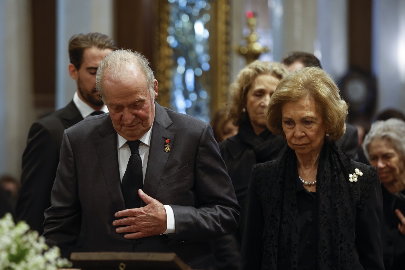 The Spanish royal family is together in Athens on the occasion of the burial of Constantine II of Greece The Spanish royal family is together in Athens on the occasion of the burial of Constantine II of Greece