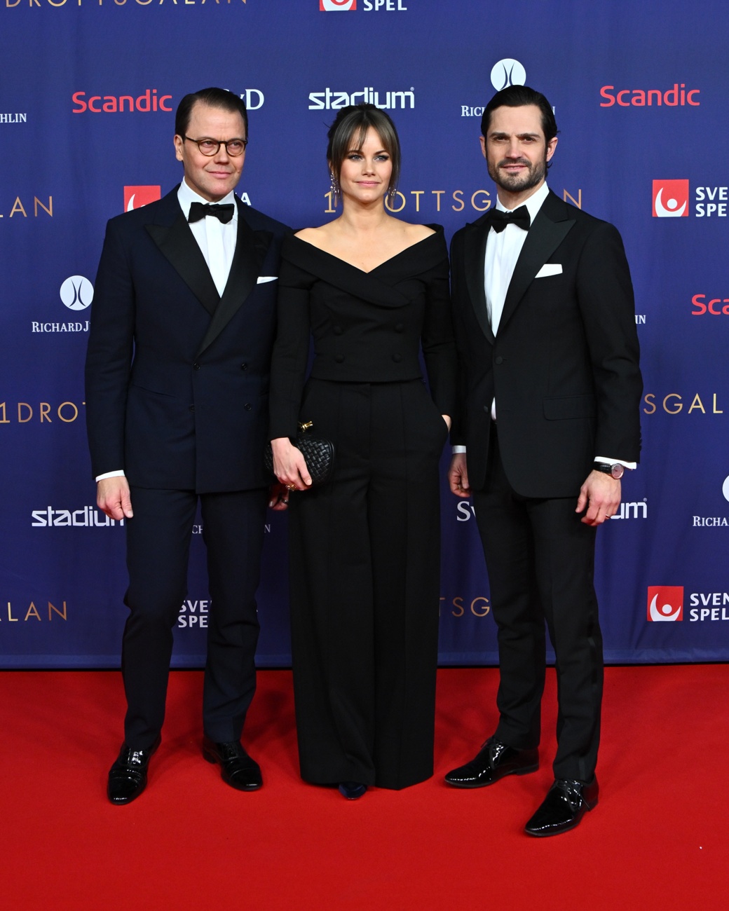 Princess Sofia, Prince Carl Philippe and Prince Daniel of Sweden on their arrival at the Swedish Sports Awards Gala 2023 Princess Sofia, Prince Carl Philippe and Prince Daniel of Sweden on their arrival at the Swedish Sports Awards Gala 2023