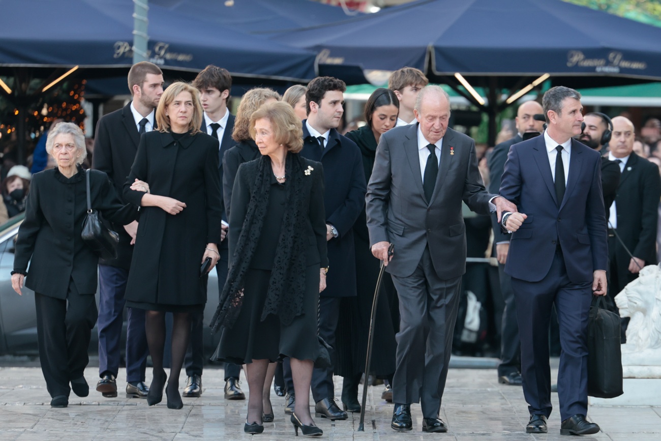 The Spanish royal family is together in Athens on the occasion of the burial of Constantine II of Greece The Spanish royal family is together in Athens on the occasion of the burial of Constantine II of Greece