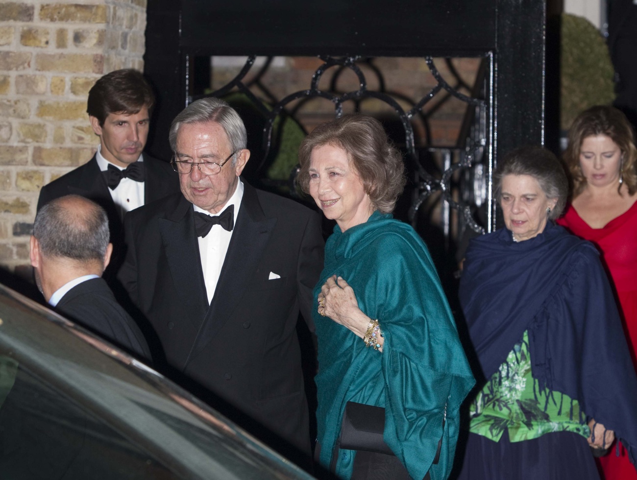 His sister, Queen Sofia, was with him His sister, Queen Sofia, was with him