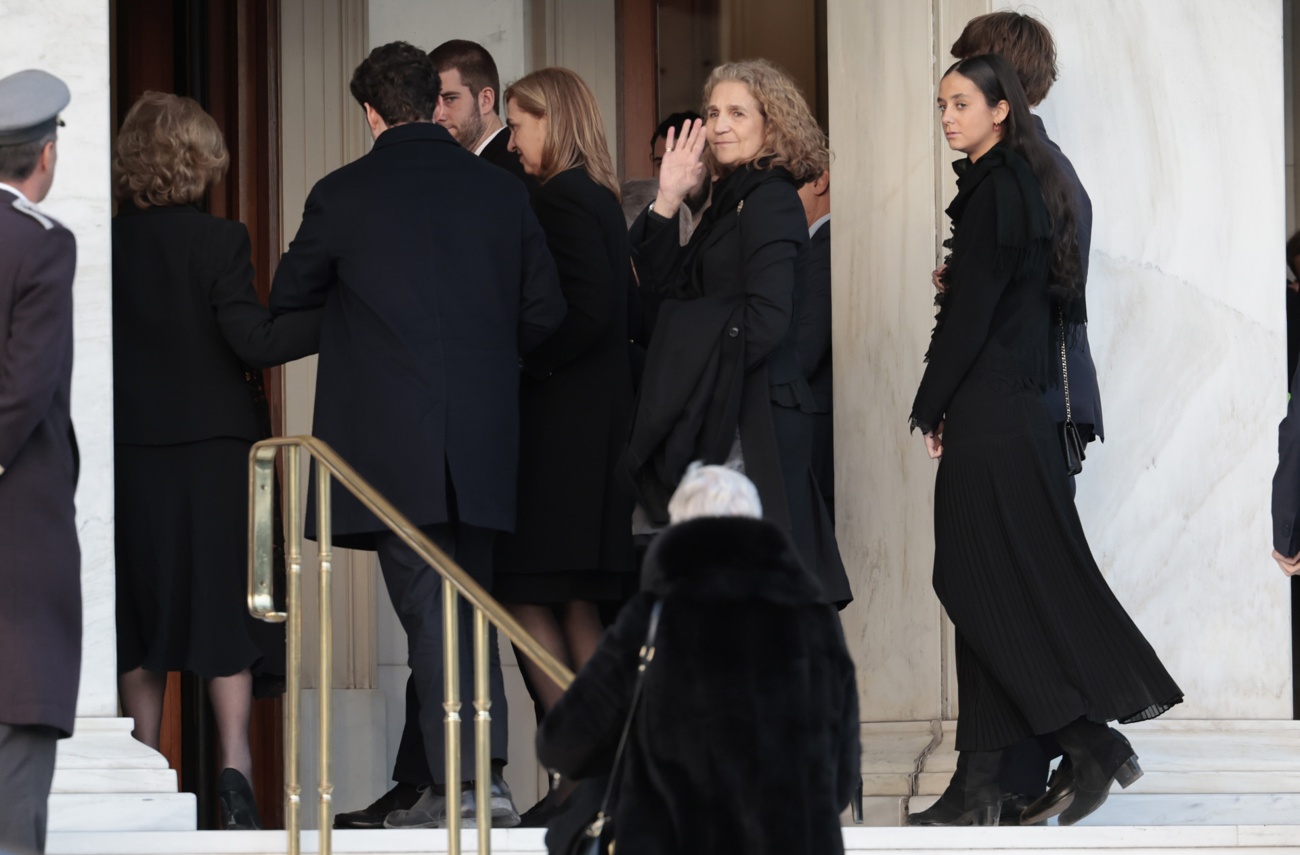 The Spanish royal family is together in Athens on the occasion of the burial of Constantine II of Greece The Spanish royal family is together in Athens on the occasion of the burial of Constantine II of Greece
