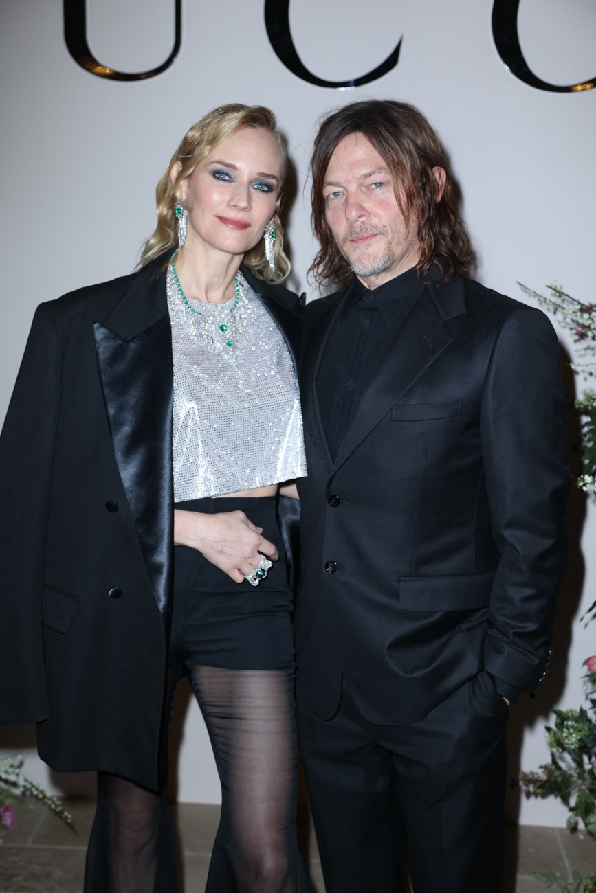 Diane Kruger et Norman Reedus assistent à la soirée Gucci pendant la Fashion Week de Paris