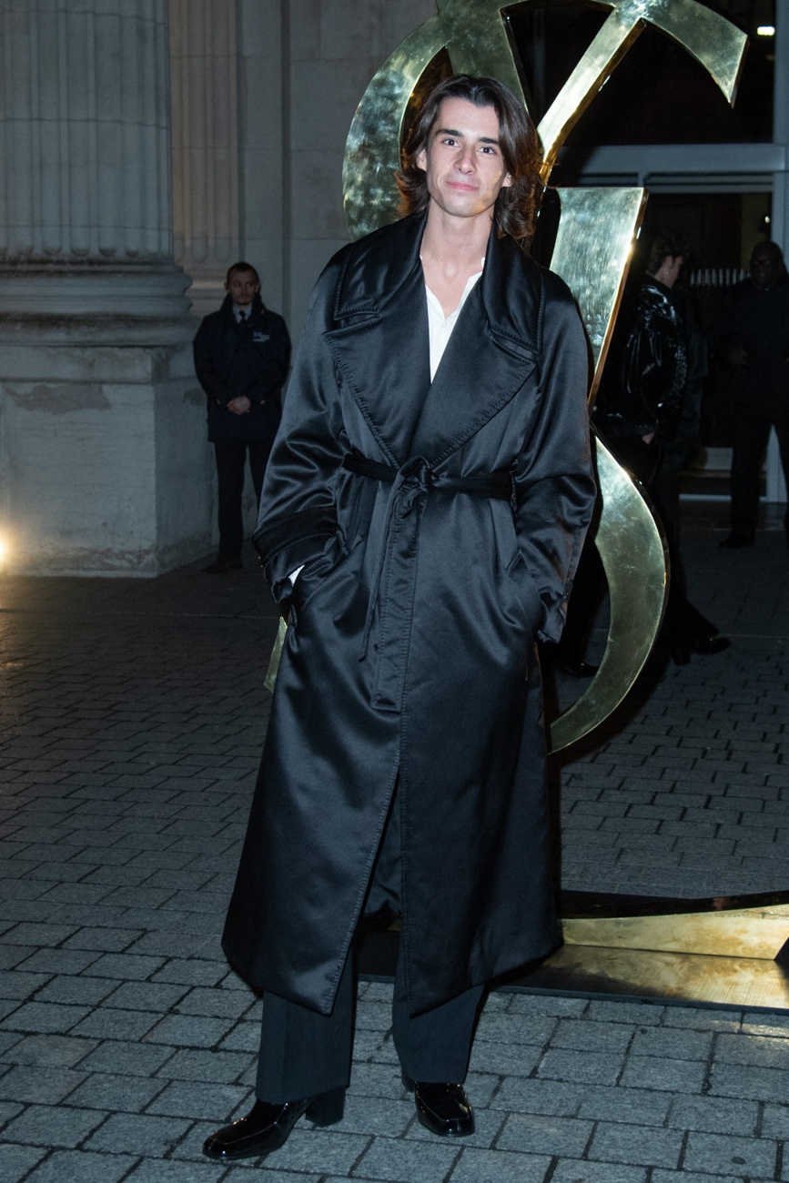 Georgie Farmer at Saint Laurent's Paris Fashion Week show Georgie Farmer at Saint Laurent's Paris Fashion Week show