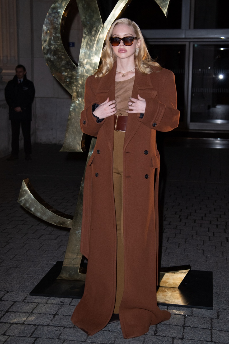 Chloe Cherry at Saint Laurent's Paris Fashion Week show Chloe Cherry at Saint Laurent's Paris Fashion Week show