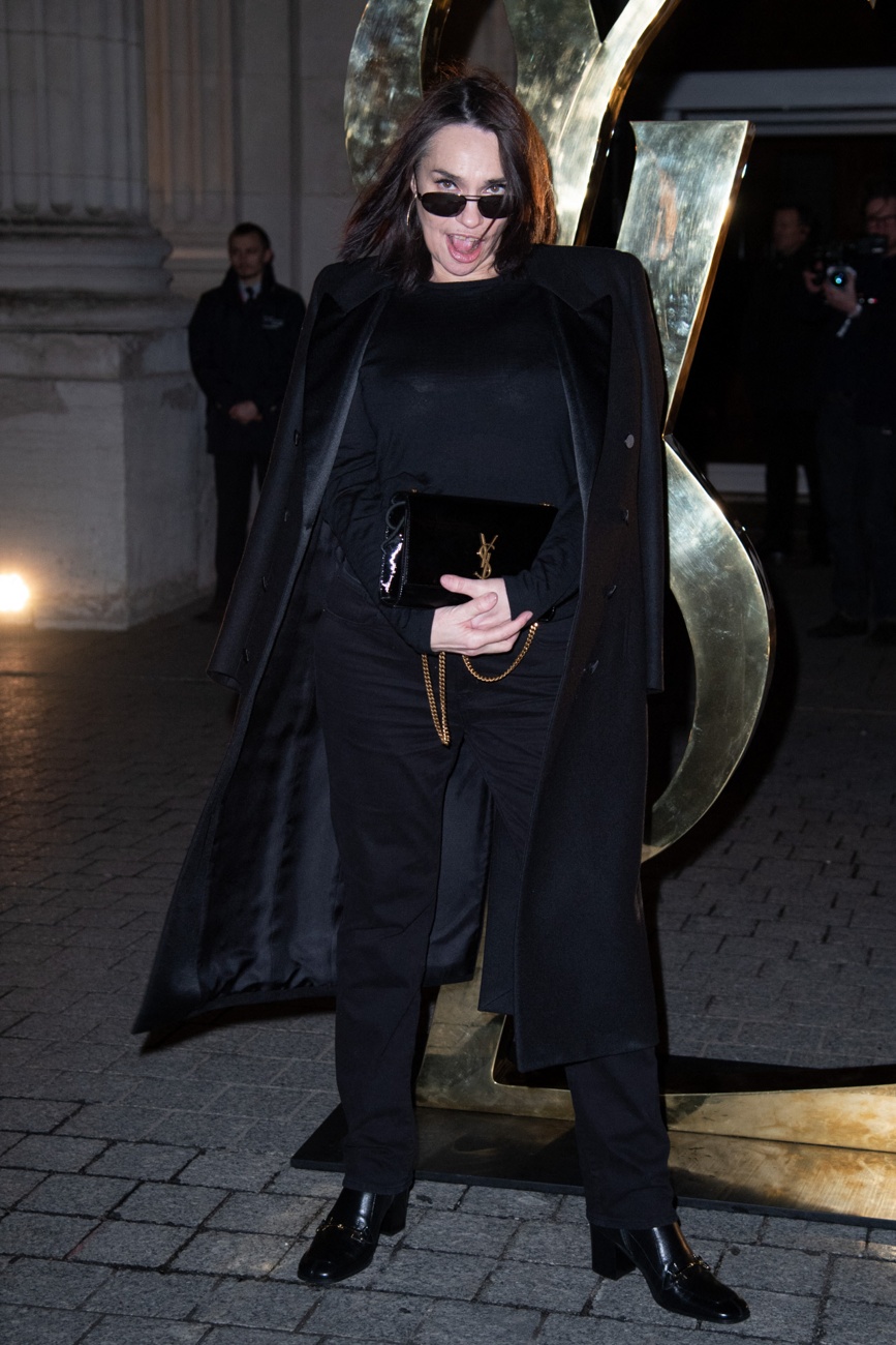 Beatrice Dalle at Saint Laurent's Paris Fashion Week show Beatrice Dalle at Saint Laurent's Paris Fashion Week show
