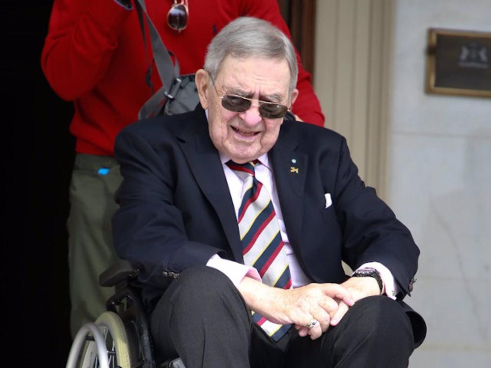 Archive - King Constantine of Greece arriving at the wedding of Philippos of Greece and Nina Flohr. Archive