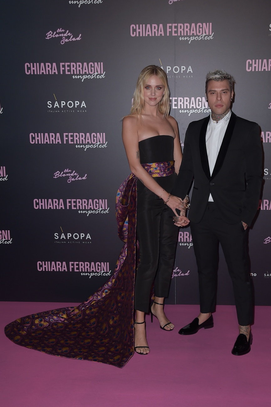 Chiara and Fedez at the premiere of the influencer's documentary in Milan Chiara and Fedez at the premiere of the influencer's documentary in Milan
