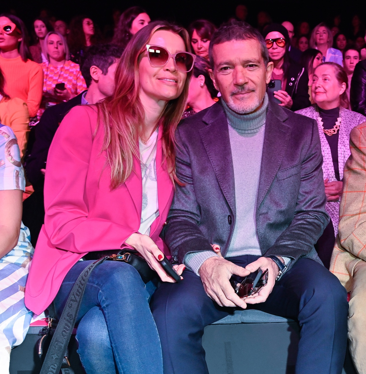 Antonio and Nicole in the front row of the Ágatha Ruiz de la Prada fashion show at Mercedes-Benz Fashion Week Antonio and Nicole in the front row of the Ágatha Ruiz de la Prada fashion show at Mercedes-Benz Fashion Week