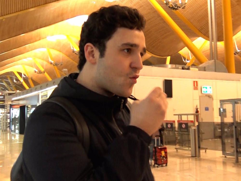 Froilán, en el aeropuerto de Madrid Froilán,