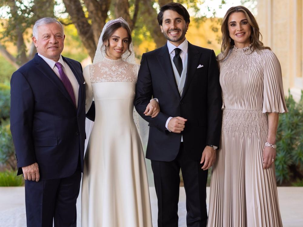 Los Reyes Abdalah y Rania de Jordania, con su hija la Princesa Iman y su marido Jameel Alexander Thermiotis, Los