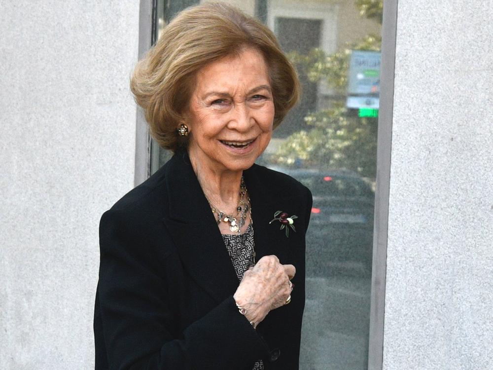 La Reina Sofía llegando a la Escuela Superior de Música Reina Sofía La