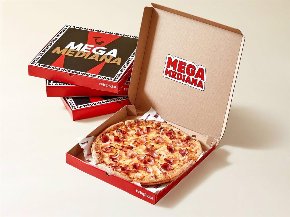 Archivo - La Megamediana de Telepizza, la más grande del mercado y con la mejor relación tamaño-precio Archivo