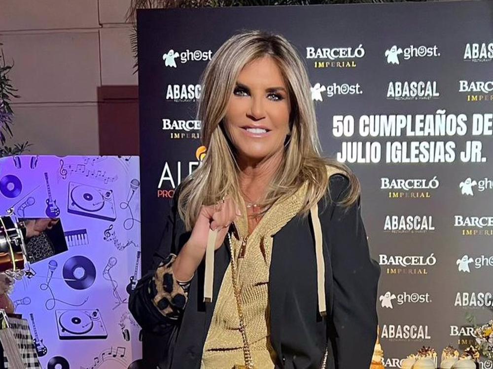 Susana Uribarri en la fiesta de cumpleaños de Julio Iglesias Jr Susana