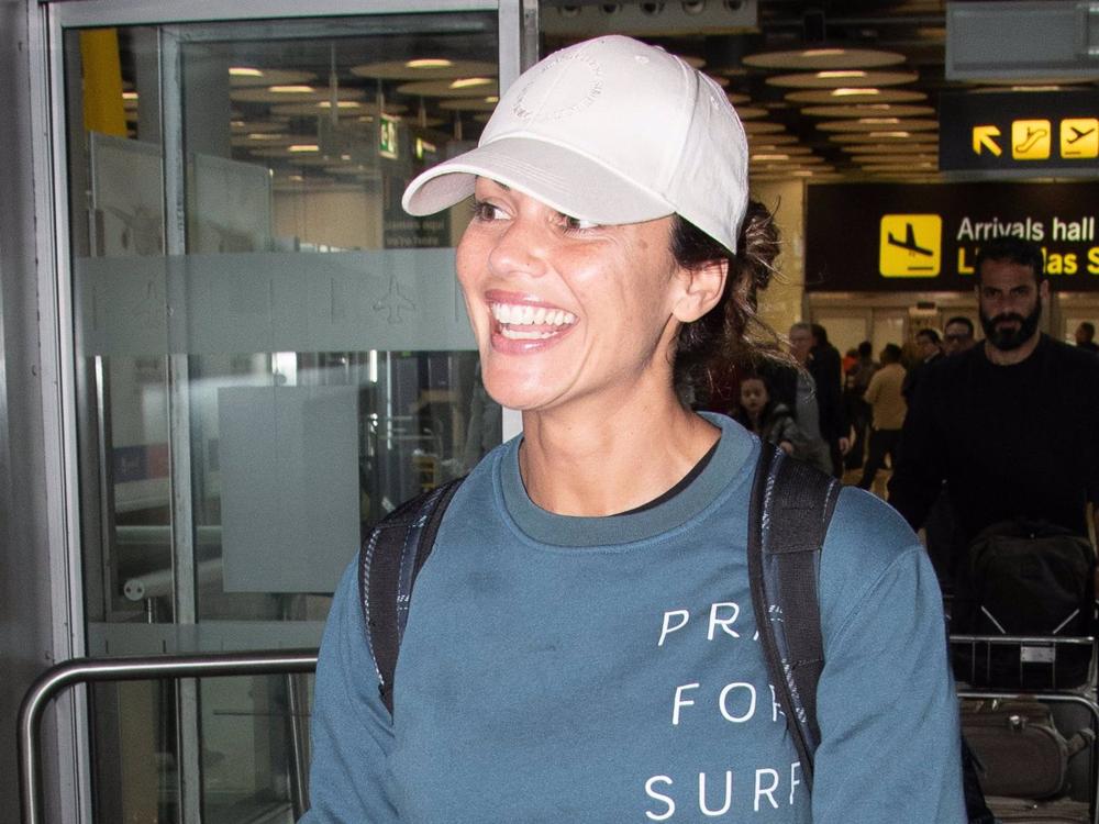 Lara Álvarez a su llegada a Madrid tras sus vacaciones en Costa Rica Lara