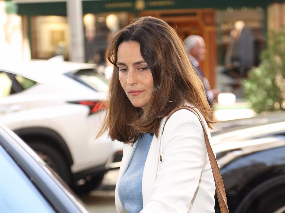MARÍA PALACIOS CELEBRA SU CUMPLEAÑOS CON UNA COMIDA EN EL CENTRO DE MADRID CON ALESSANDRO LEQUIO MARÍA