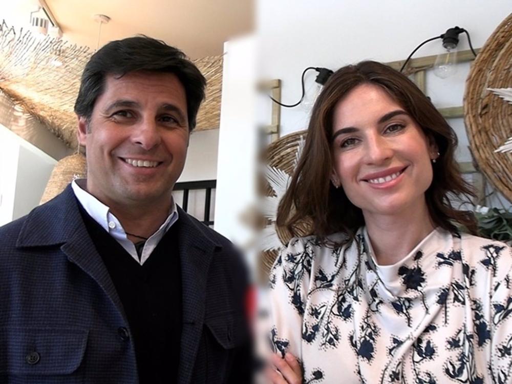 FRANCISCO RIVERA Y LOURDES MONTES PRESENTAN LA NUEVA COLECCIÓN TEXTIL DE LA DISEÑADORA PARA BANAK EN BARCELONA FRANCISCO