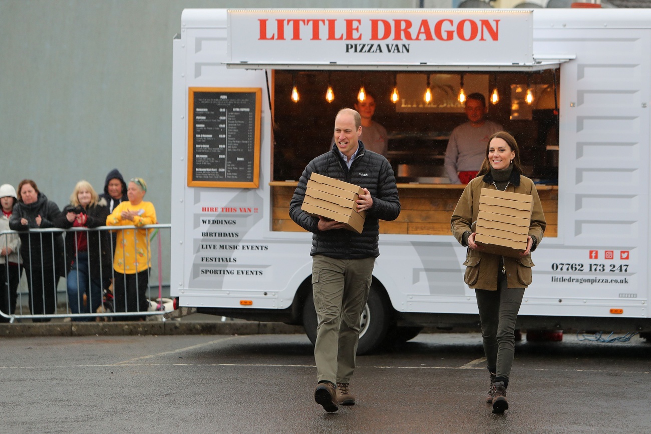 Multi-faceted princess: Kate Middleton climbs mountain with rescuers and delivers pizzas, all in the same day