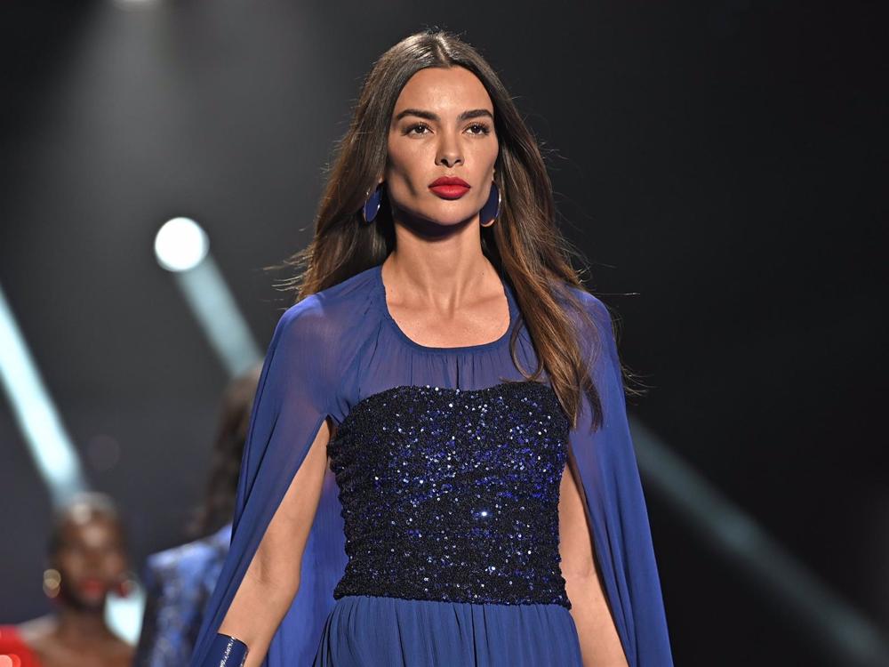Archivo - Joana Sanz sobre la pasarela del desfile de Lola Casademunt en la 77 edición de la Mercedes-Benz Fashion Week de Madrid a 18 de Febrero de 2023 en Madrid Archivo