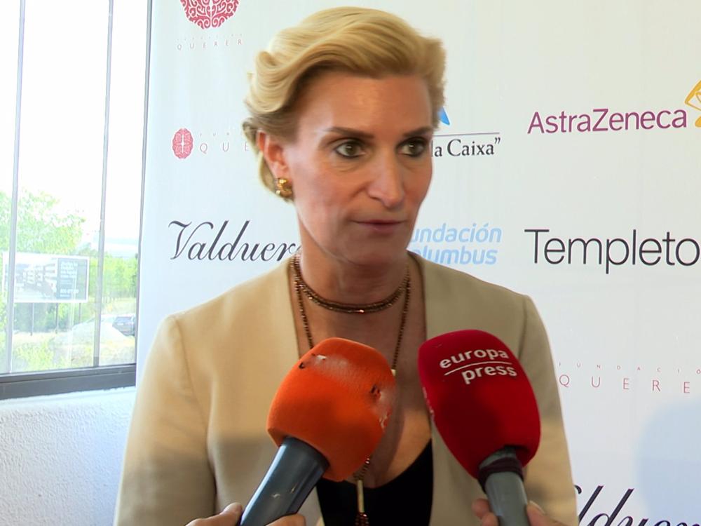 María Zurita en la cena solidaria de la Fundación Querer María