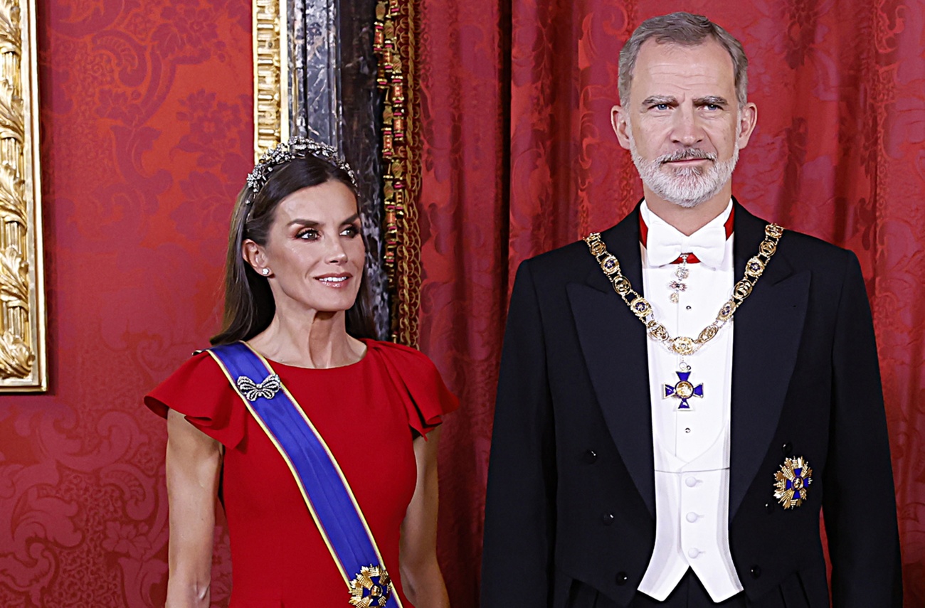 Queen Letizia chose a more casual look for the day.