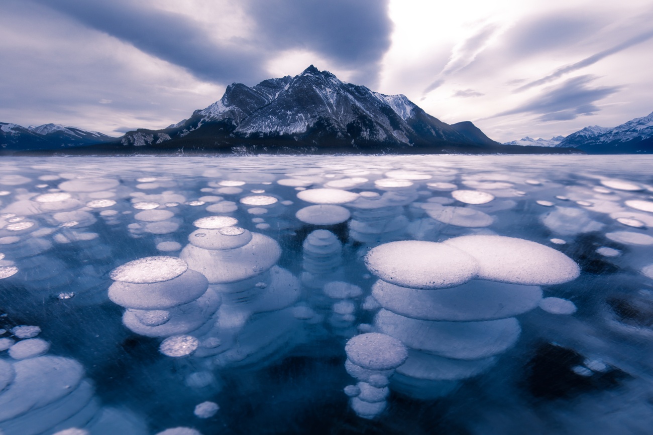 Burbujas de hielo inflamable