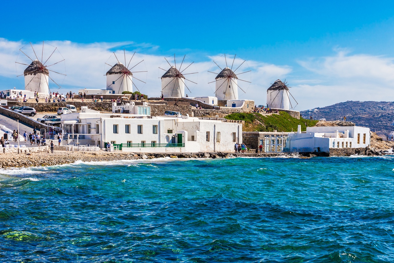 Moinhos de vento de Mykonos (Grécia)