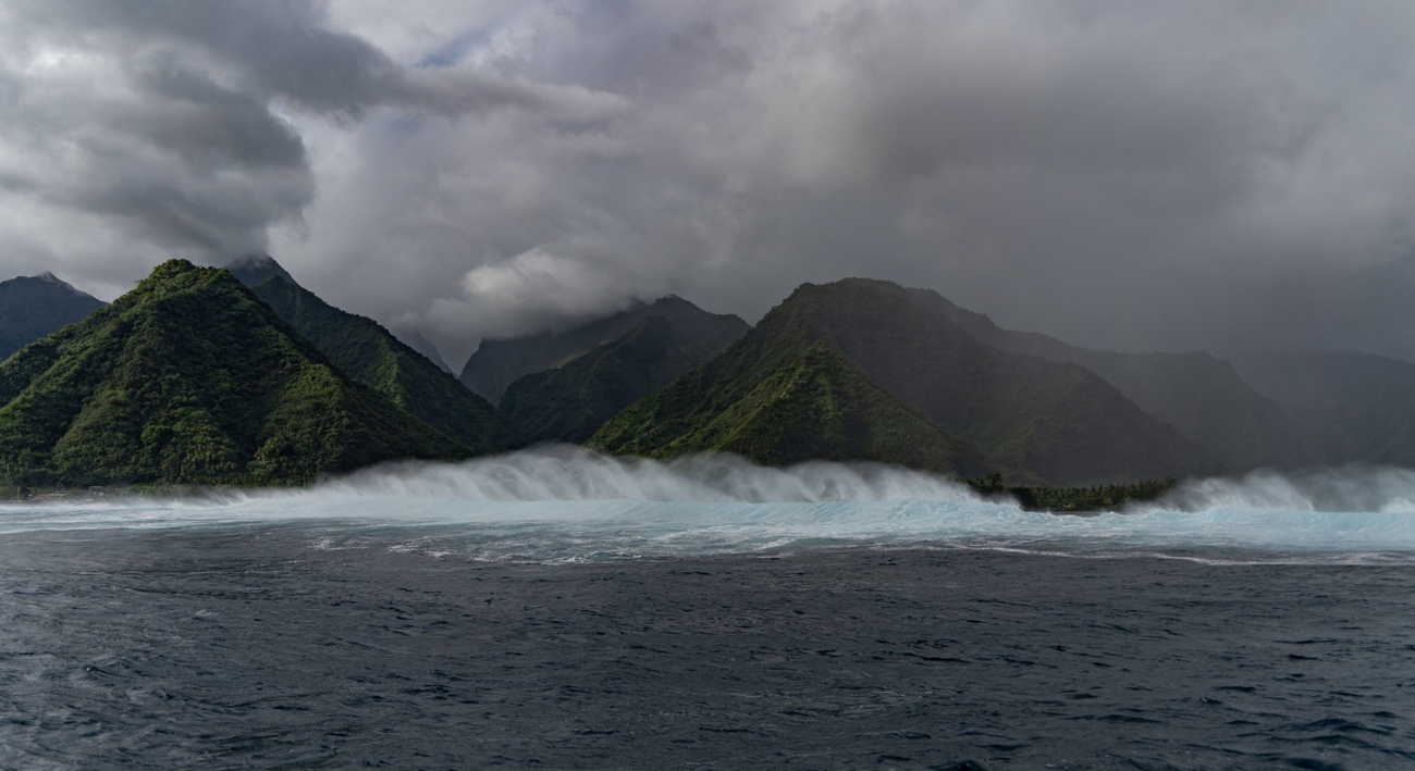 Teahupoo in Tahiti, Französisch-Polynesien