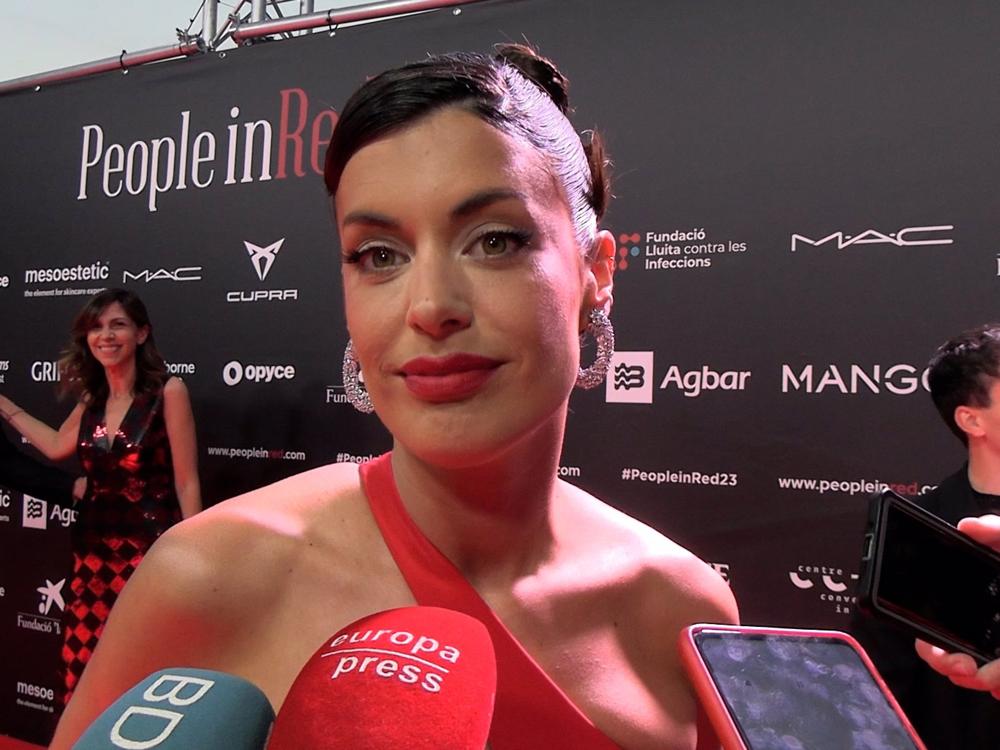 Dulceida en la gala 'People in red' celebrada este lunes en Barcelona Dulceida