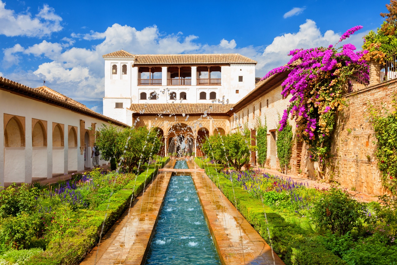 O Palácio de Generalife, Espanha O Palácio de Generalife, Espanha