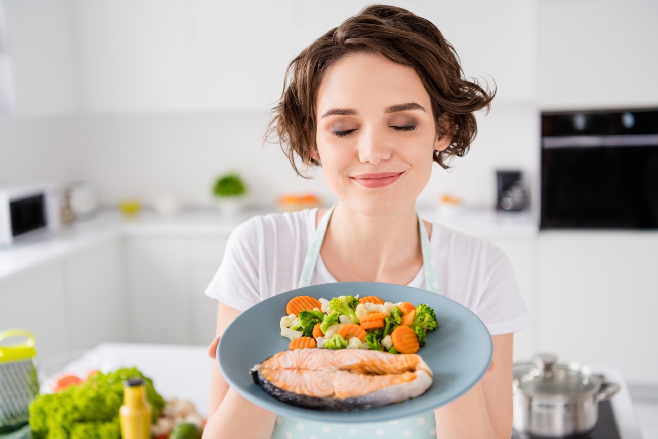 Al menos tres porciones de pescado a la semana